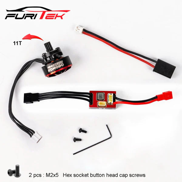 Furitek MicroSilk 2025 Brushless Power System with MicroPython and MiniKomodo For TRX-4M