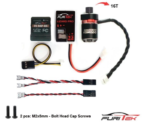 FURITEK STINGER BRUSHLESS POWER SYSTEM WITH RECEIVER FOR FCX18 K10 - HeliDirect